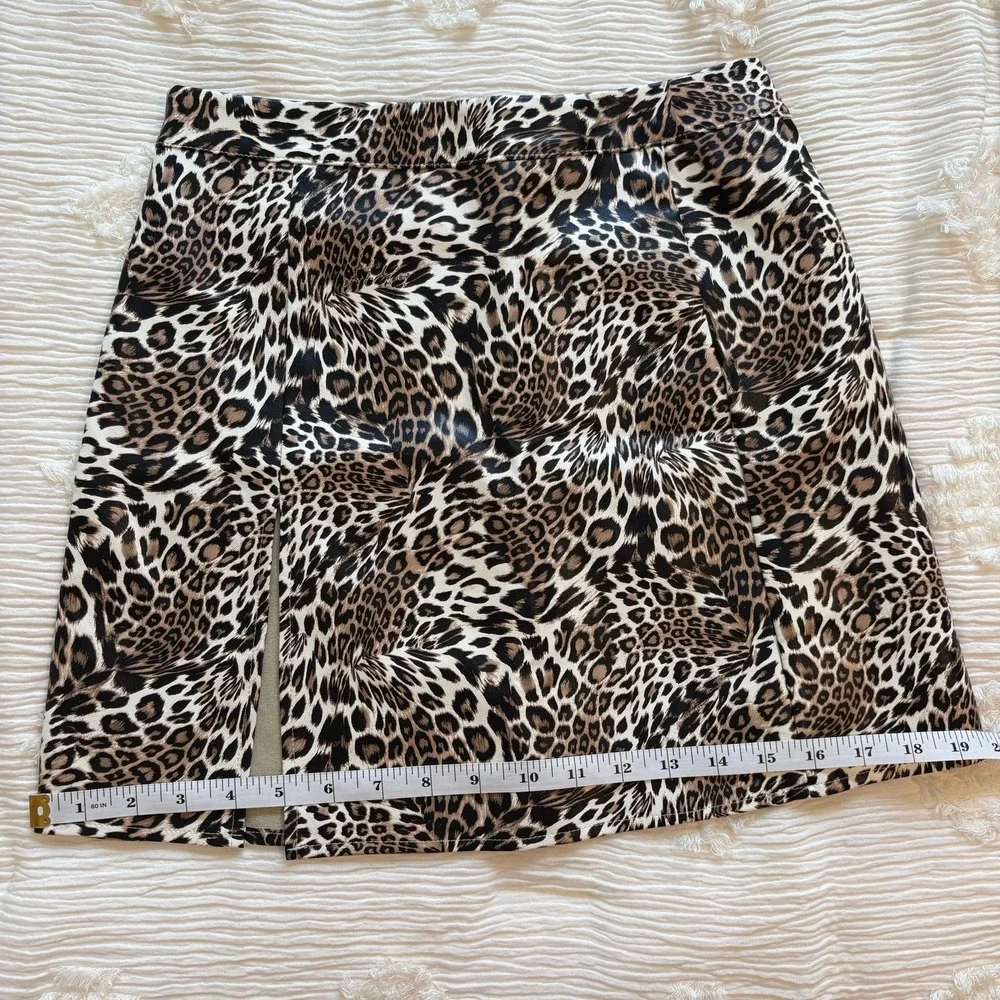 PRINCESS POLLY Samira Leopard Mini Skirt Cheetah Print‎ Vintage Y2K Indie